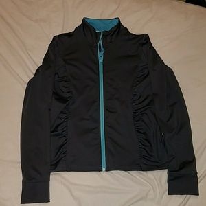 Grey workout track sweater (kids xl)